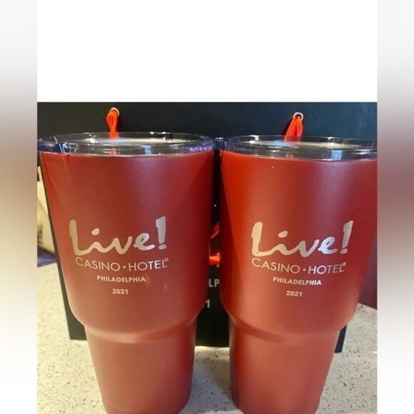 LIVE CASINO IN PHILADELPHIA LIMITED EDITION STAINLESS STEEL Travel MUGS​ - Picture 1 of 5